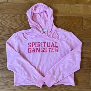 Spiritual Gangster Varsity Cropped Hoodie
